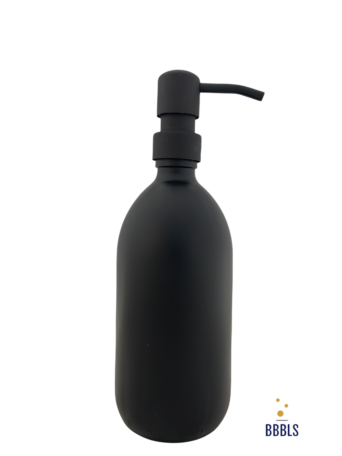 BBBLS® Zeepdispenser 500 ml Zwart Glas – Blanco – Hervulbaar