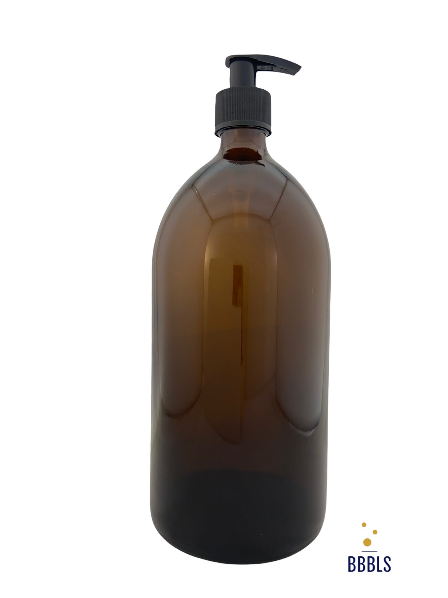 1000ml amber glas dispenser met plastic zwarte pomp