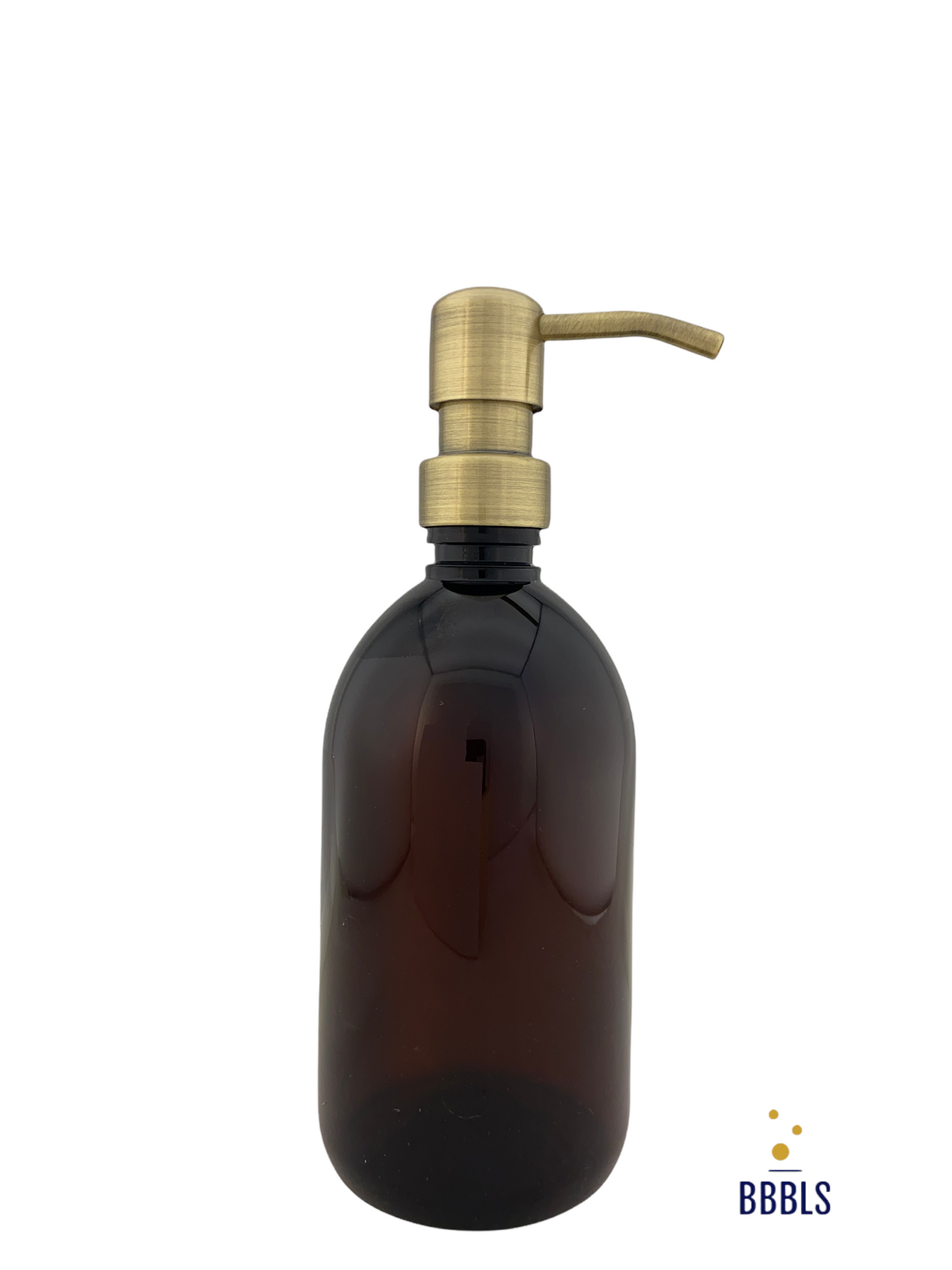 500ml amber PET gouden RVS pomp