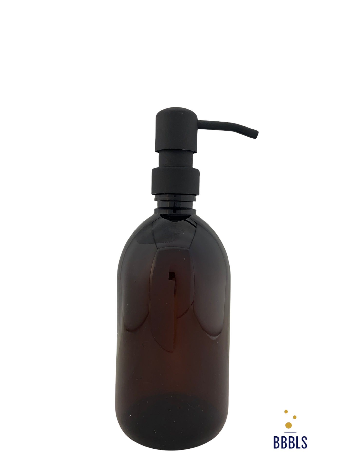 500ml amber PET zwarte RVS pomp