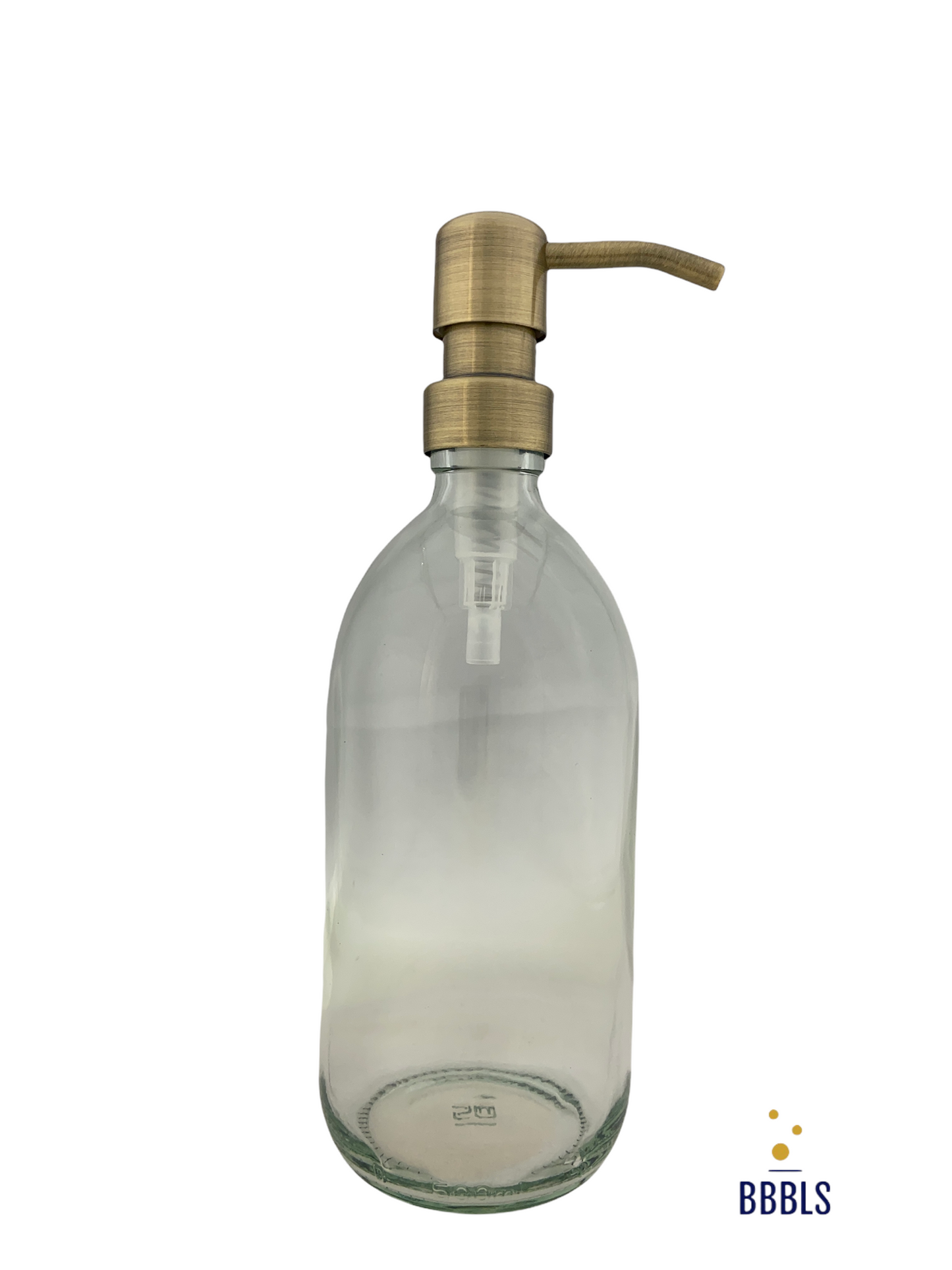 500ml transparant glas gouden RVS pomp