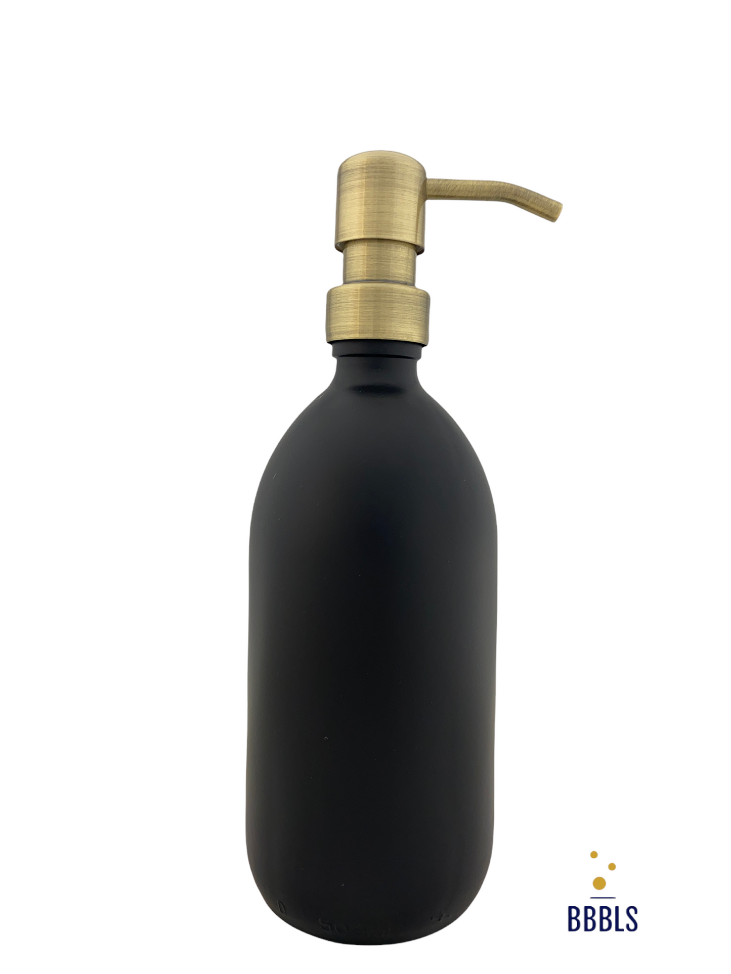 BBBLS® Zeepdispenser 500 ml Zwart Glas – Blanco – Hervulbaar