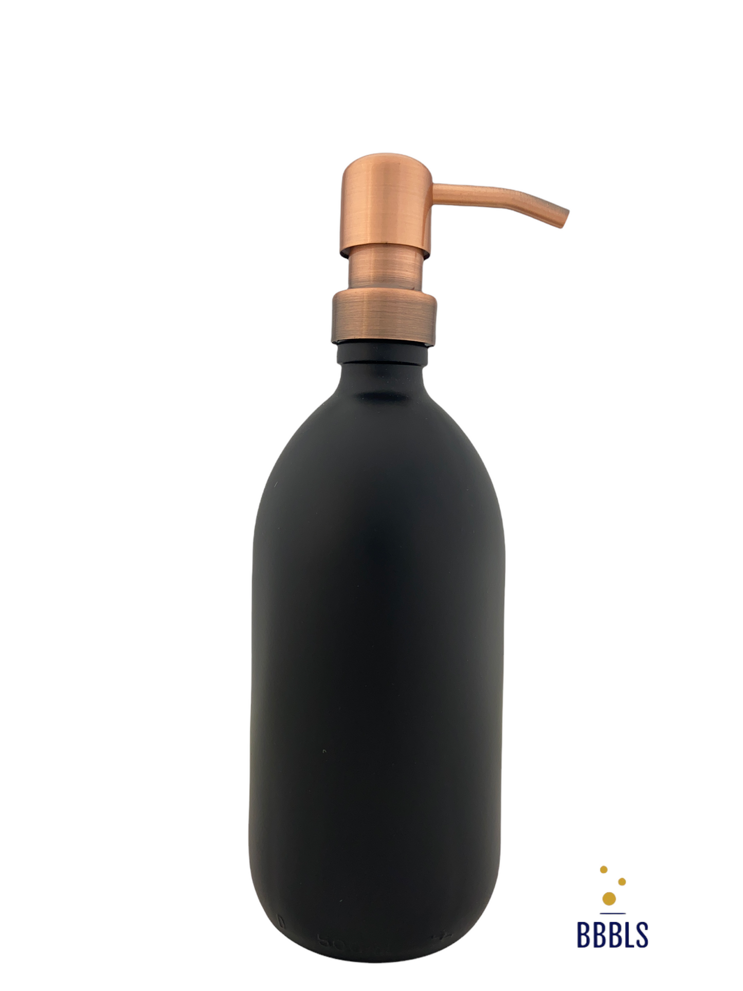 BBBLS® Zeepdispenser 500 ml Zwart Glas – Blanco – Hervulbaar